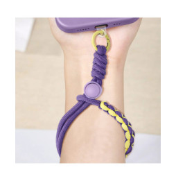 Avizar Dragonne pour Smartphone Design Tressé Violet Foncé