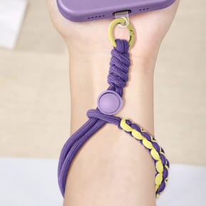 Avizar Dragonne pour Smartphone Design Tressé Violet Foncé — image 5