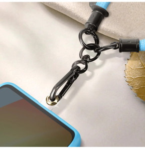 Avizar Dragonne pour Smartphone Nylon Souple Bleu