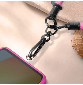 Avizar Dragonne pour Smartphone Nylon Souple Fuchsia