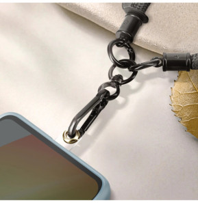 Avizar Dragonne pour Smartphone Nylon Souple Noir