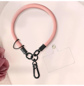 Avizar Dragonne pour Smartphone Nylon Souple Rose Poudré