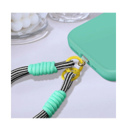 Avizar Dragonne pour Téléphone Bracelet Nylon Noir / Jaune