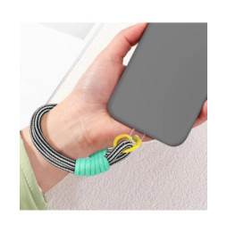 Avizar Dragonne pour Téléphone Bracelet Nylon Noir / Jaune