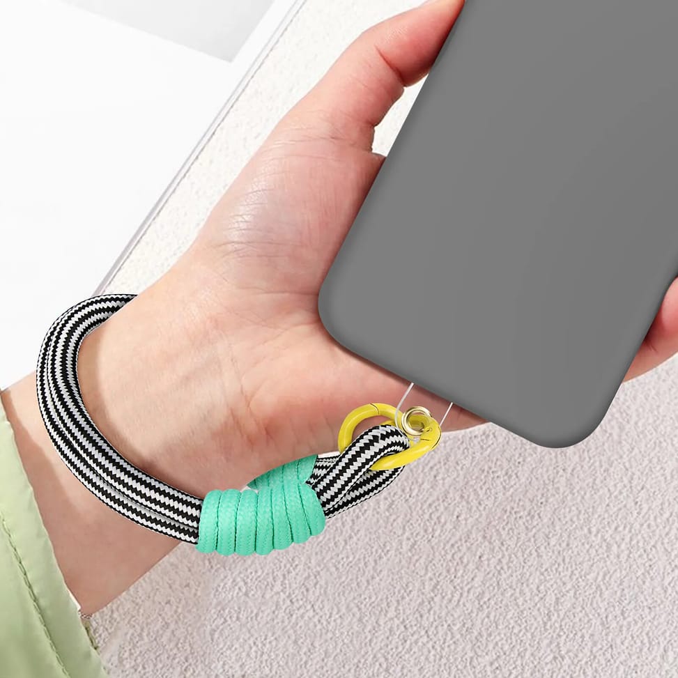Avizar Dragonne pour Téléphone Bracelet Nylon Noir / Jaune — image 5
