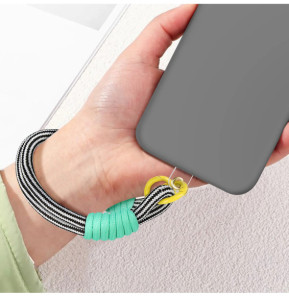 Avizar Dragonne pour Téléphone Bracelet Nylon Noir / Jaune