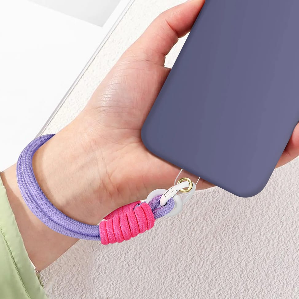 Avizar Dragonne pour Téléphone Bracelet Nylon Violet Clair — image 5