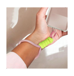 Avizar Dragonne pour Téléphone Nylon Tressé Attache incluse Rose Poudré