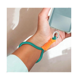 Avizar Dragonne pour Téléphone Nylon Tressé Attache incluse Turquoise