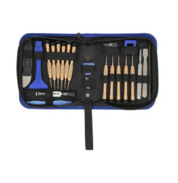 Avizar Kit d'outils complet Réparation Démontage Smartphone/tablette set 24 pièces Noir