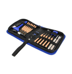 Avizar Kit d'outils complet Réparation Démontage Smartphone/tablette set 24 pièces Noir