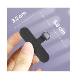Avizar Languette d'Attache noire Universelle Téléphone Compatible Cordon Lanière