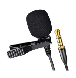 Avizar Micro-cravate Jack 3.5mm Enregistrement Audio avec Réduction de bruit - Noir
