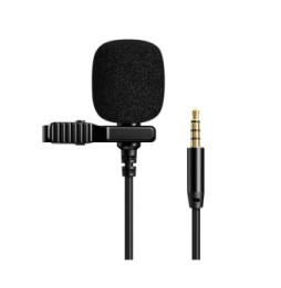 Avizar Micro-cravate Jack 3.5mm Enregistrement Audio avec Réduction de bruit - Noir