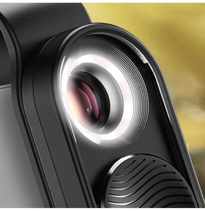 Avizar Microscope Smartphone Zoom 100X et Anneau LED avec Cache coulissant 30mAh - Noir