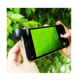 Avizar Microscope Smartphone Zoom 100X et Anneau LED avec Cache coulissant 30mAh - Noir