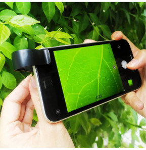 Avizar Microscope Smartphone Zoom 100X et Anneau LED avec Cache coulissant 30mAh - Noir