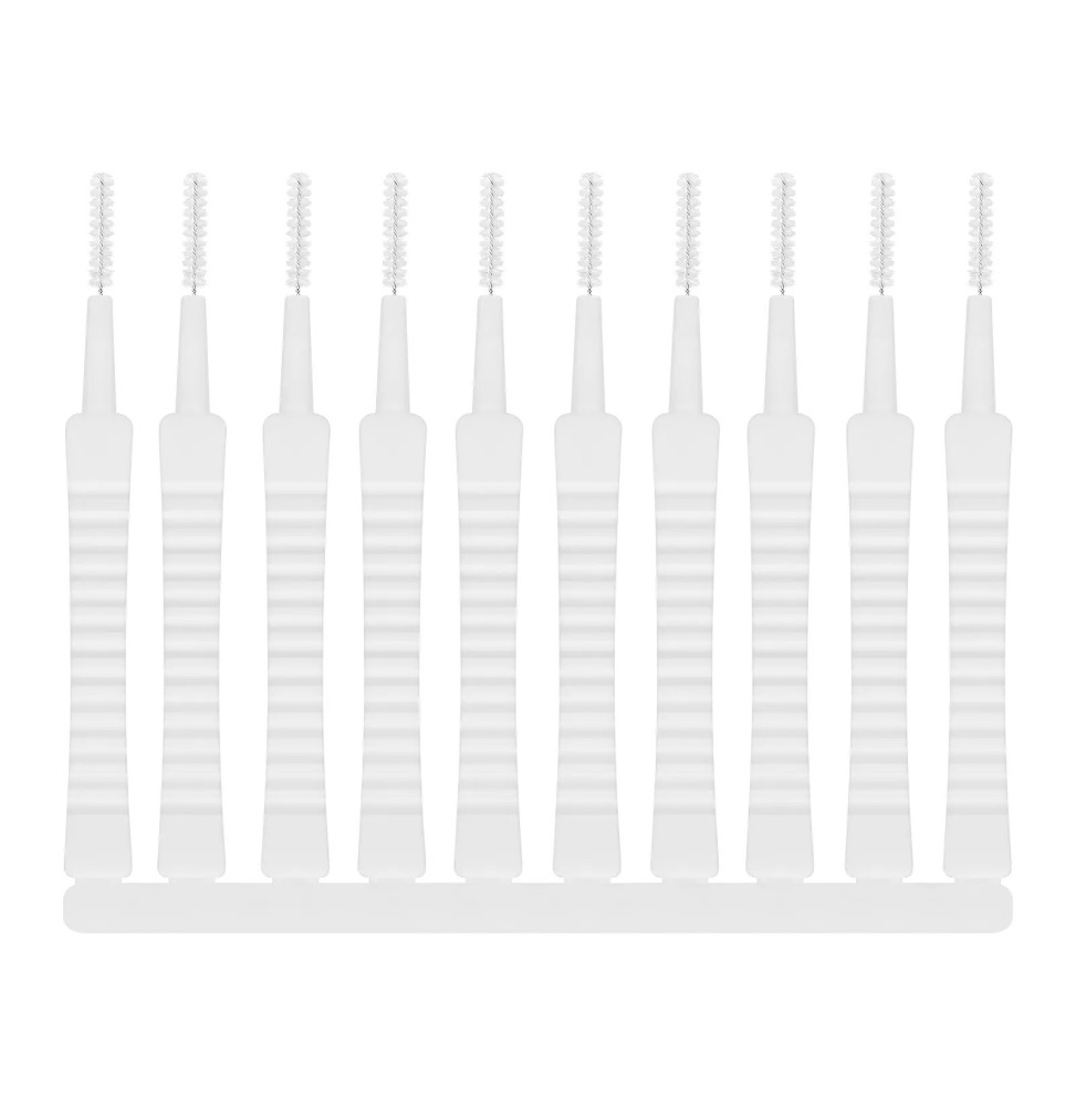 Avizar Pack de 10x Brosses de Nettoyage Nylon pour Smartphone Ports de Charge Blanc