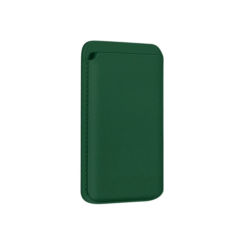 Avizar Porte Carte Magsafe iPhone 12 et 13 Cuir Fixation Magnétique Vert — image 2