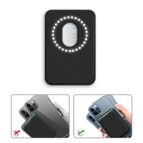 Avizar Porte Carte Magsafe iPhone 12 et 13 et 13 Revêtement en Cuir Magnétique noir — image 3