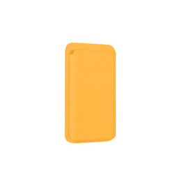 Avizar Porte Carte Magsafe iPhone 12 et 13 Revêtement en Cuir Fixation Magnétique Jaune