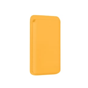 Avizar Porte Carte Magsafe iPhone 12 et 13 Revêtement en Cuir Fixation Magnétique Jaune — image 2