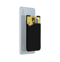 Avizar Porte-carte Smartphone et tablette Rangement pour carte Silicone adhésif - Noir