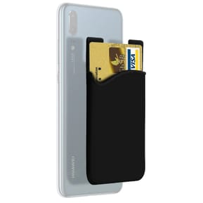 Avizar Porte-carte Smartphone et tablette Rangement pour carte Silicone adhésif - Noir — image 2