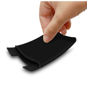 Avizar Porte-carte Smartphone et tablette Rangement pour carte Silicone adhésif - Noir
