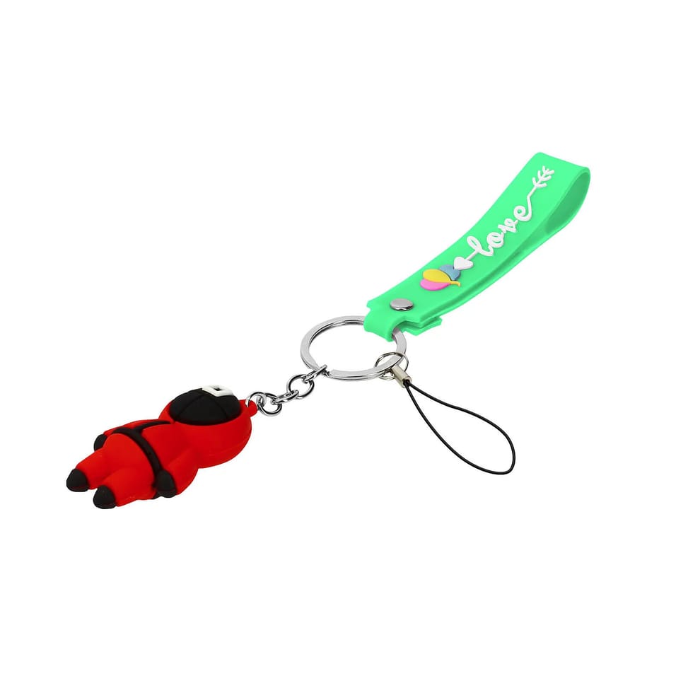 Avizar Porte-clé Dragonne Figurine Série Coréenne Squid Game Bracelet Silicone Vert — image 2