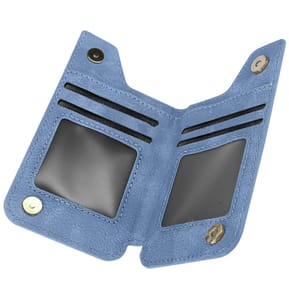 Avizar Portefeuille Adhésif 5 compartiments et Rangement extérieur zippé Finition carbone Bleu — image 2
