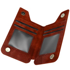 Avizar Portefeuille Adhésif 5 compartiments et Rangement extérieur zippé Finition carbone Marron — image 2