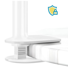 Avizar Support Bureau pour Smartphone et Tablette Rotatif Bras Flexible Blanc