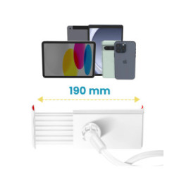 Avizar Support Bureau pour Smartphone et Tablette Rotatif Bras Flexible Blanc