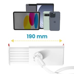 Avizar Support Bureau pour Smartphone et Tablette Rotatif Bras Flexible Blanc — image 5