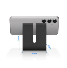 Avizar Support Bureau pour Smartphone Patins Antidérapants Aluminium Noir