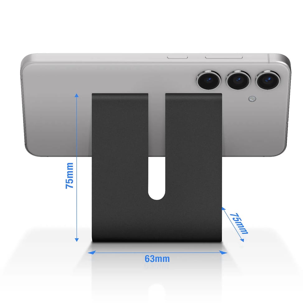 Avizar Support Bureau pour Smartphone Patins Antidérapants Aluminium Noir — image 4