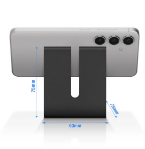 Avizar Support Bureau pour Smartphone Patins Antidérapants Aluminium Noir