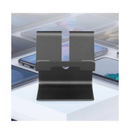 Avizar Support Bureau pour Smartphone Patins Antidérapants Aluminium Noir