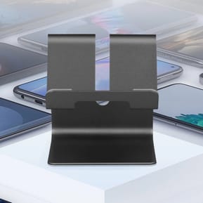 Avizar Support Bureau pour Smartphone Patins Antidérapants Aluminium Noir — image 5