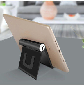 Avizar Support Bureau Tablette / Téléphone Réglable Multi-positions Design Pliable Noir