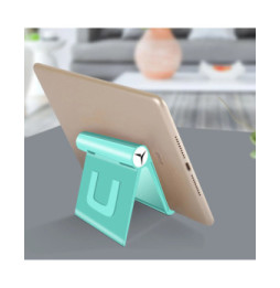 Avizar Support Bureau Tablette / Téléphone Réglable Multi-positions Pliable Turquoise
