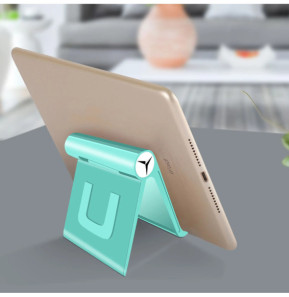 Avizar Support Bureau Tablette / Téléphone Réglable Multi-positions Pliable Turquoise