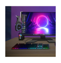 Avizar Support de Casque pour Écran d'Ordinateur et Bureau Adhésif Solide 3M Blanc