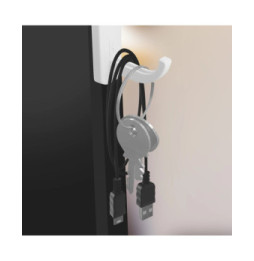 Avizar Support de Casque pour Écran d'Ordinateur et Bureau Adhésif Solide 3M Blanc