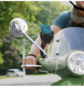 Avizar Support Moto/Scooter Smartphone Fixation rétroviseur Maintien Stable