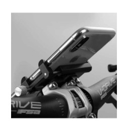 Avizar Support Vélo Smartphone 55 à 100mm de largeur Fixation Guidon Acier G-81 Noir