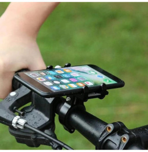 Avizar Support Vélo Smartphone 55 à 100mm de largeur Fixation Guidon Acier G-81 Noir
