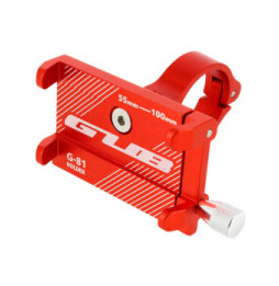 Avizar Support Vélo Smartphone 55 à 100mm de largeur Fixation Guidon Acier G-81 Rouge