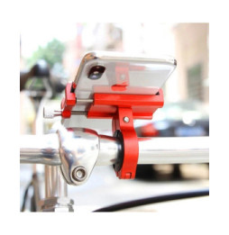 Avizar Support Vélo Smartphone 55 à 100mm de largeur Fixation Guidon Acier G-81 Rouge